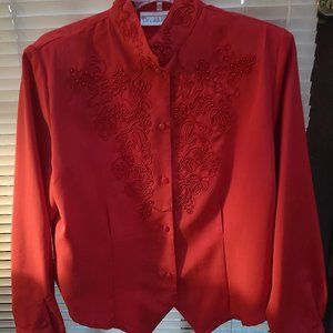 Cute red Blouse, size 16